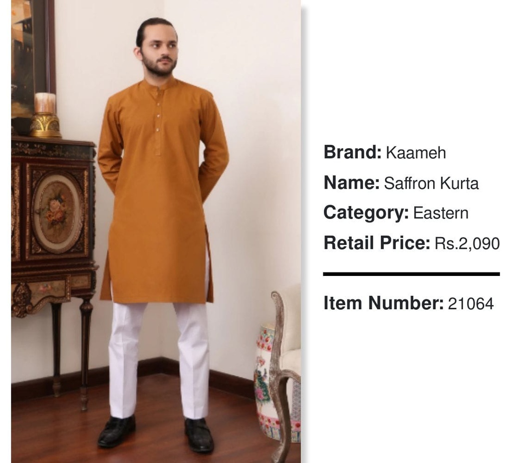 Saffron Kurta